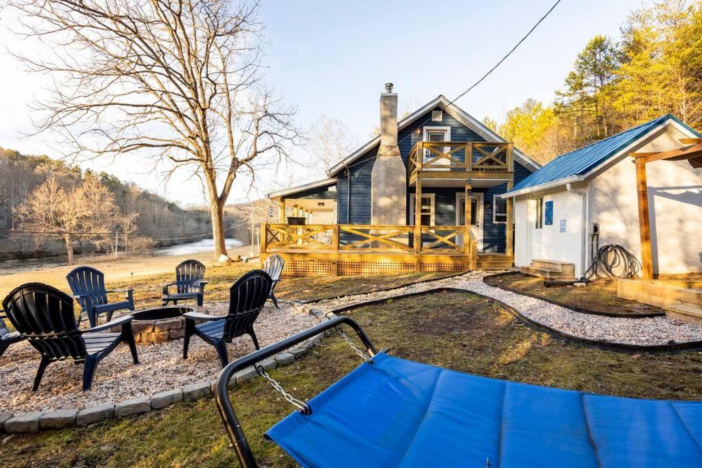 Riverside Relaxer W/Hot Tub+Fire Pit +Wifi & View Franklin Esterno foto
